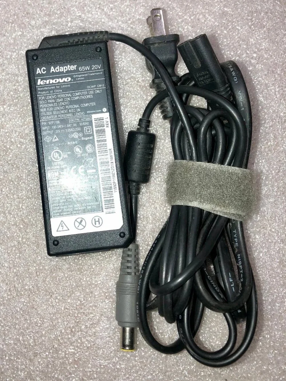 Genuine IBM/Lenovo 65W AC Adapter Charger 20V 3.25A 92P1156 92P1157 DCWP CM-2